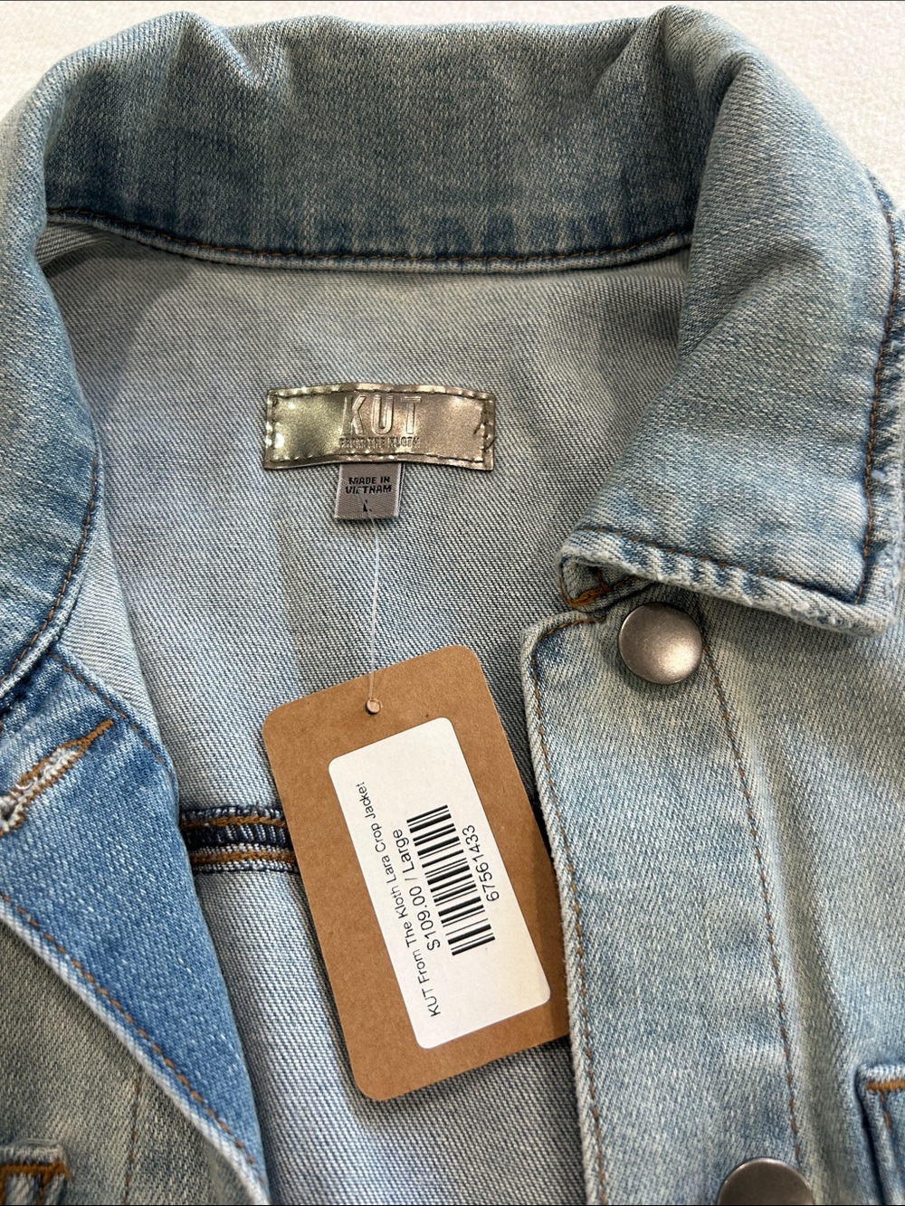 Kut from the Kloth Light Blue Denim Jacket - Picture 2 of 4